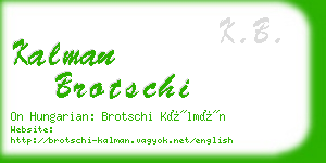 kalman brotschi business card